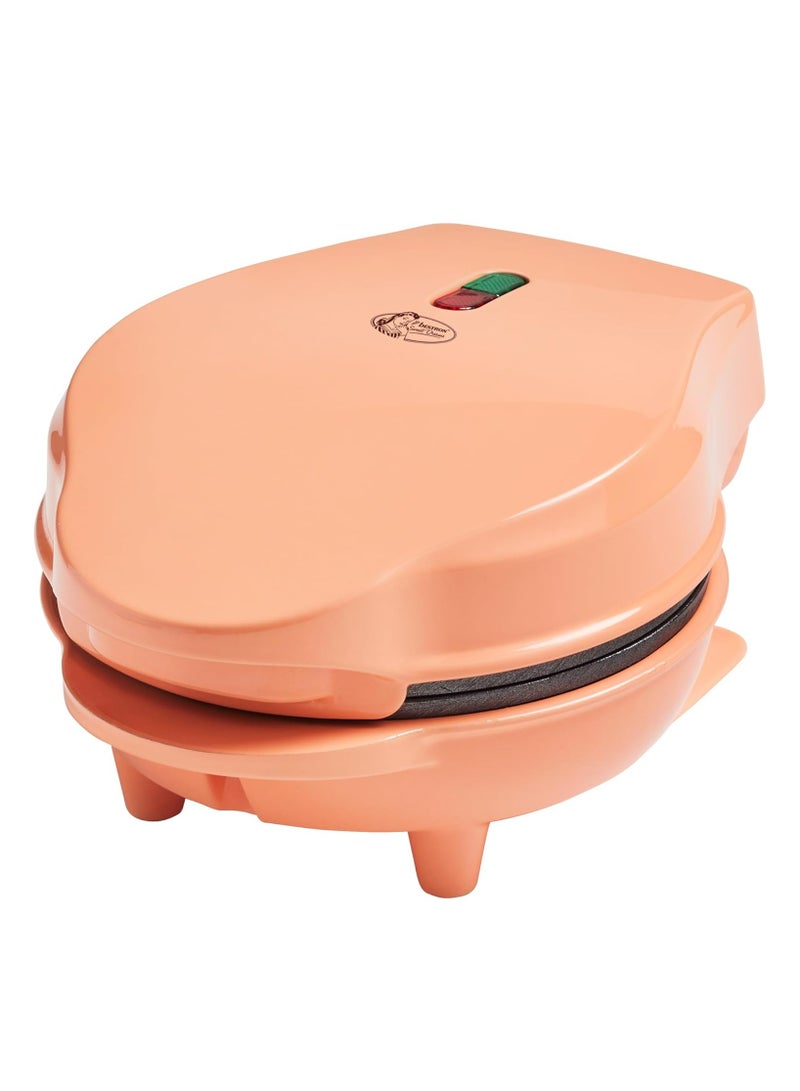 Mini Waffle Iron, 10 cm Non-Stick Coating, Sweet Dreams Collection, Orange