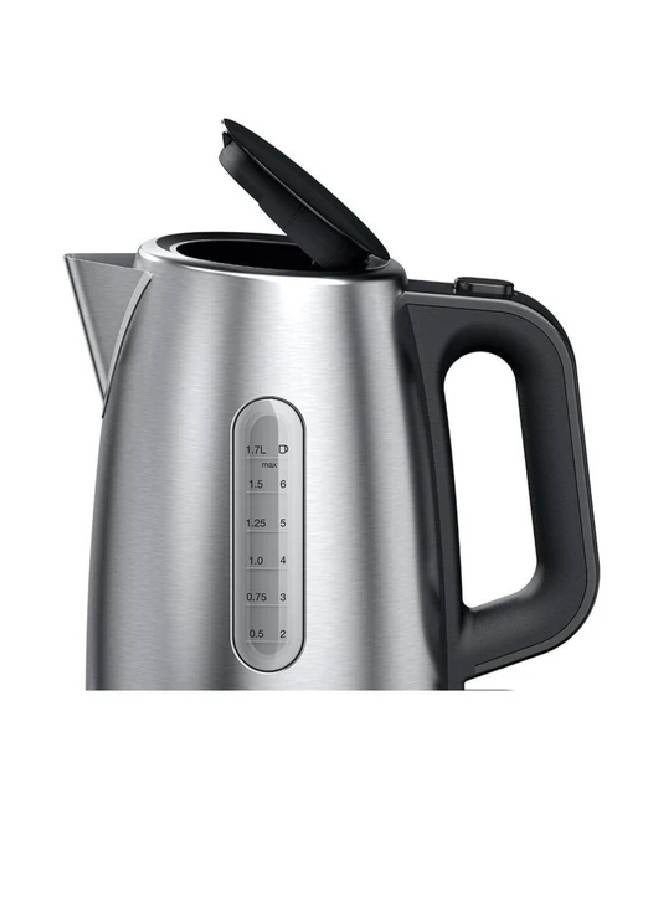 Braun PurShine Water kettle, 2200 Watts, 1.7L Capacity - Black\Silver 1.7 L 2200 W WK1500 Black\Silver