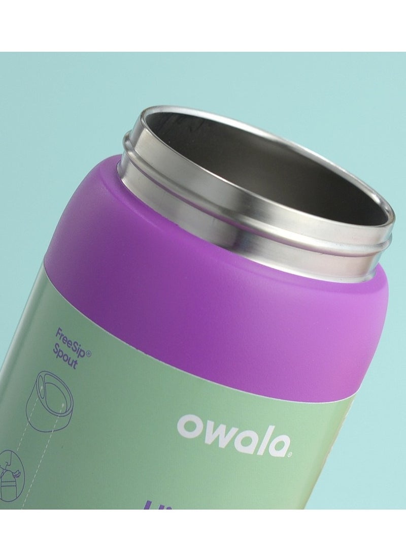 Owala FreeSip Insulated Stainless Steel Water Bottle with Straw for Sports and Travel, BPA-Free, 32-Ounce, pink