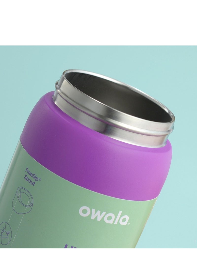 Owala FreeSip Insulated Stainless Steel Water Bottle with Straw for Sports and Travel, BPA-Free, 24-Ounce, Pink