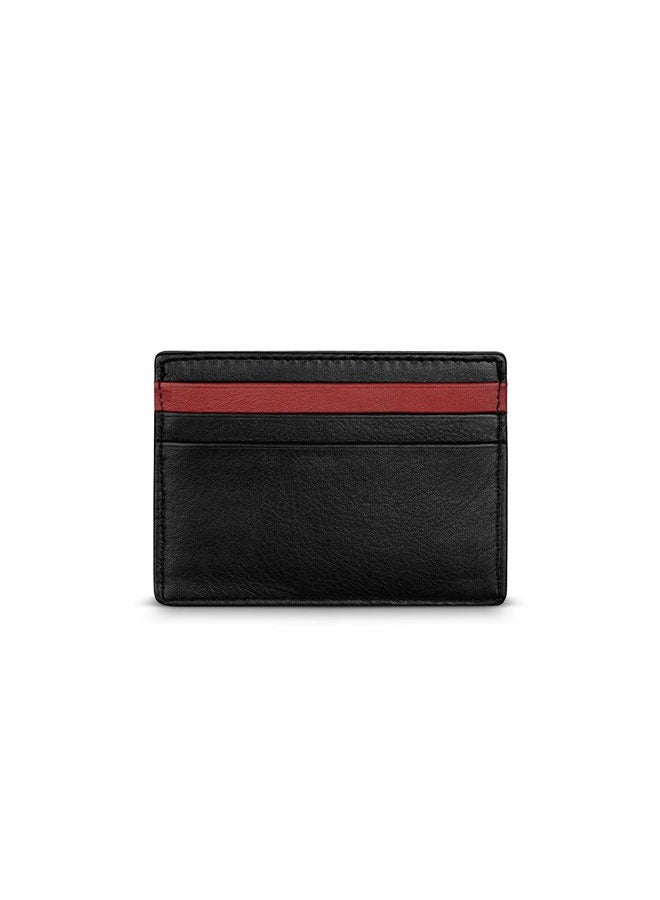 CERRUTI 1881 Antoine Credit Card Case - Dual Color Leather Wallet