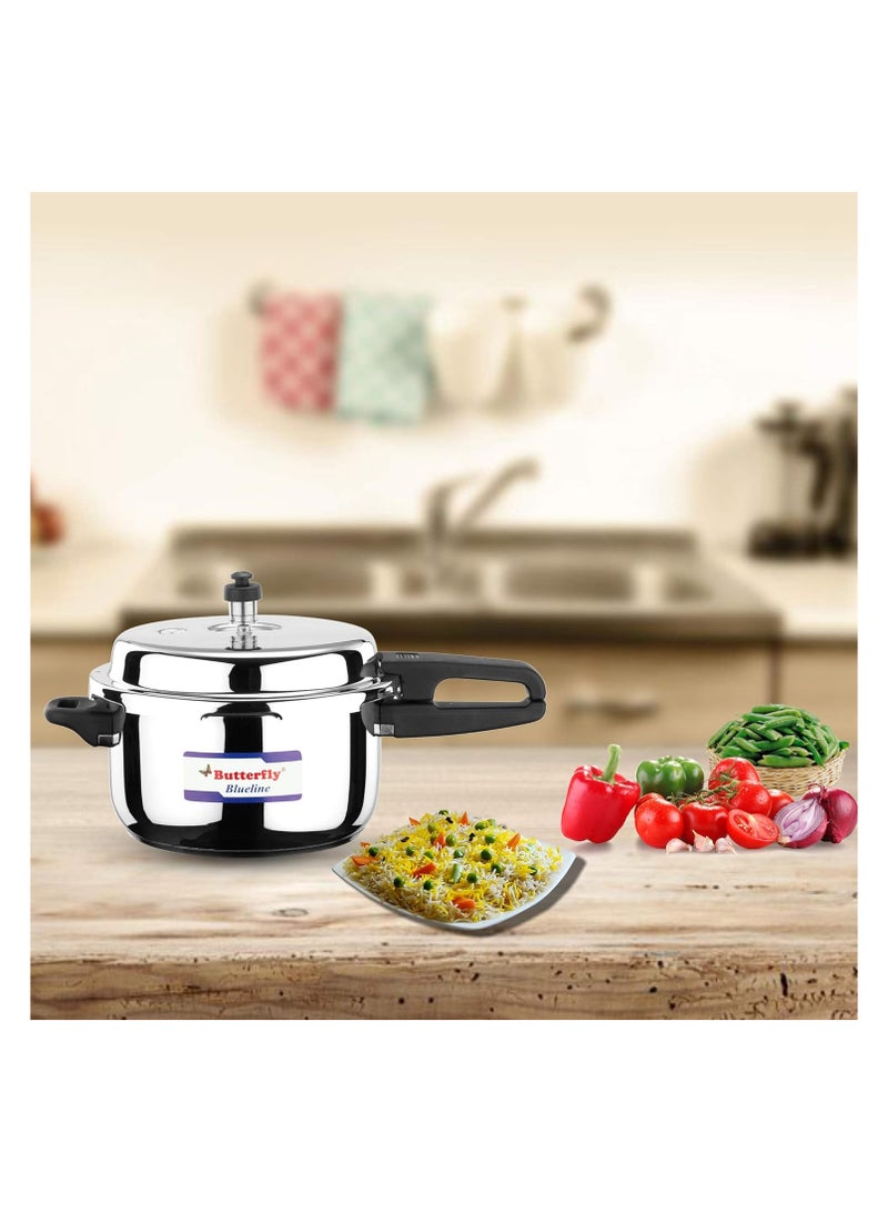 Butterfly Blue Line Stainless Steel Pressure Cooker, 5-Liter