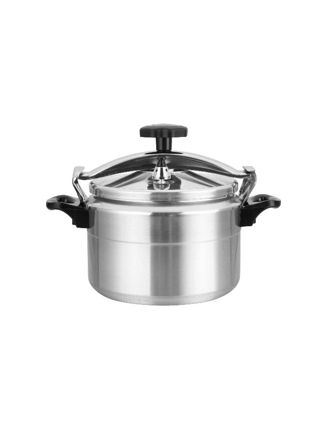 9 Liter Aluminum Pressure Cooker Equipped With Multi Safety Device And Unique Pressure Indicator Durable Aluminum Alloy Construction With Firm Handles Silver