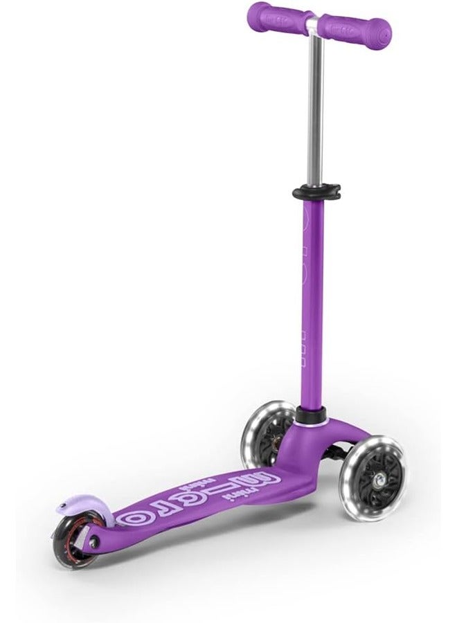 Micro MMD141 Mini Deluxe Scooter with LED Wheels, Purple | Scooter for Kids | Kids Scooter | Scooters