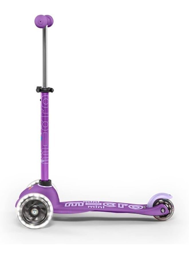 Micro MMD141 Mini Deluxe Scooter with LED Wheels, Purple | Scooter for Kids | Kids Scooter | Scooters