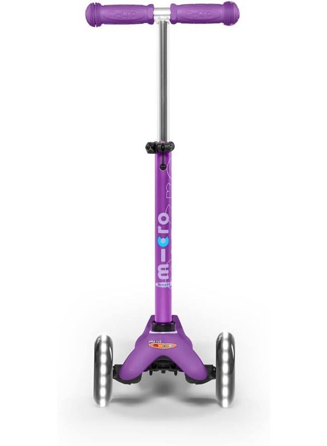 Micro MMD141 Mini Deluxe Scooter with LED Wheels, Purple | Scooter for Kids | Kids Scooter | Scooters