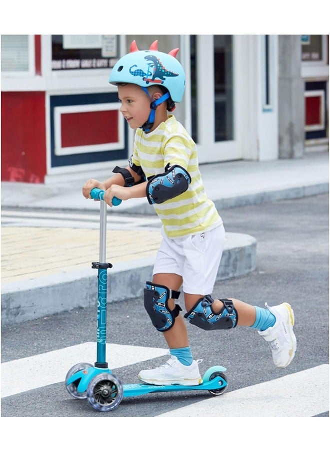 Micro Scooters - Mini Deluxe Aqua with LED Wheels MMD076 |Adjustable Handlebar |3 Wheels |Max Load 50KG | Scooter for Kids | Kids Scooter | Scooter with LED Wheels | Scooter for Kids 2-5 Years