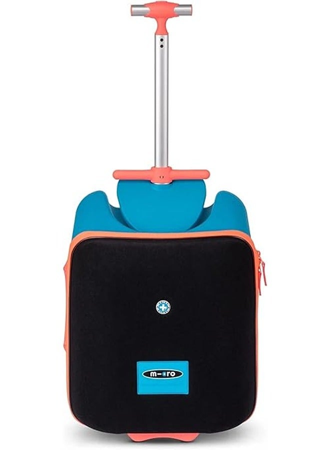 Micro Kickboard - Luggage Eazy - Foldable and Ride-able Swiss-Designed Luggage Case Carry-on for Kids Ages 18 Months and Up (Ocean Blue)