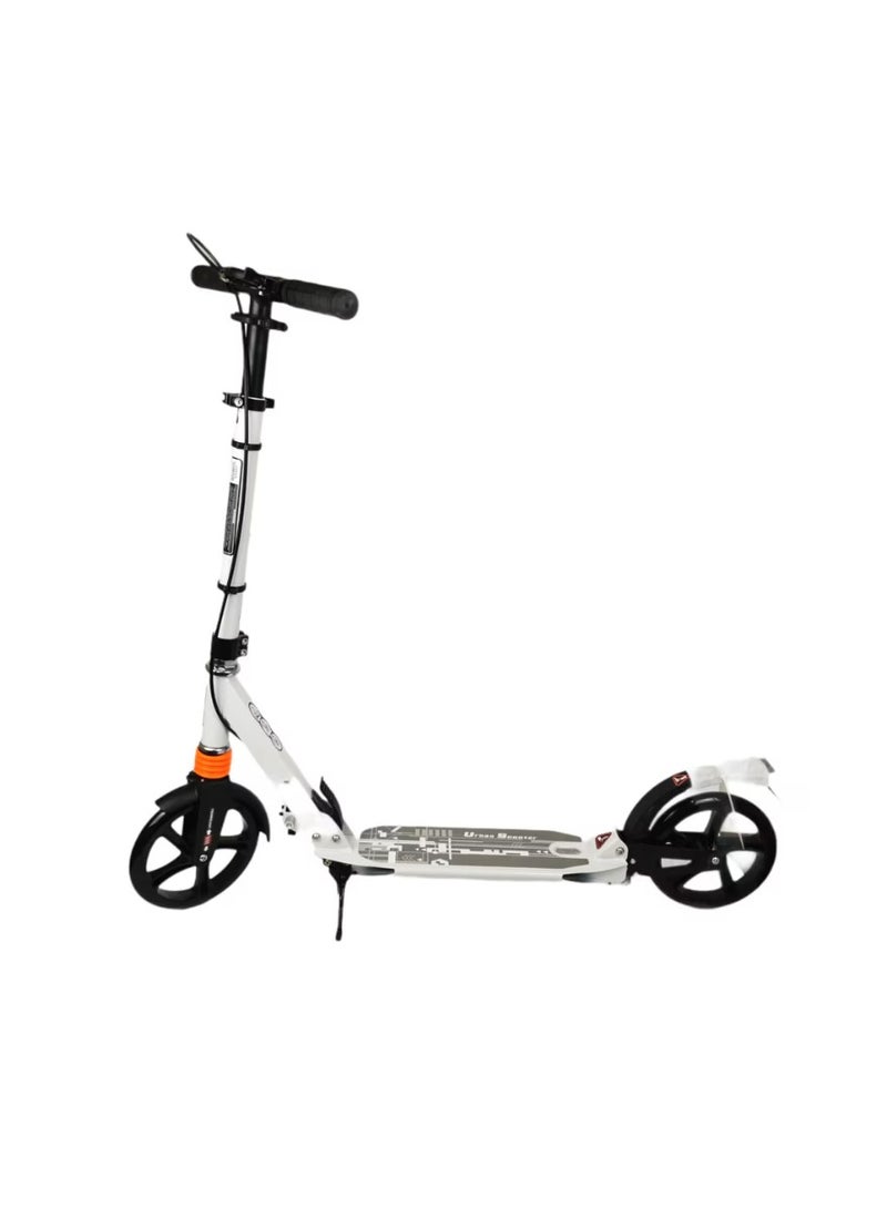 Half Aluminum Half Iron 2-Wheel Scooter with 200mm PU Wheels and Disc Brake-Assorted