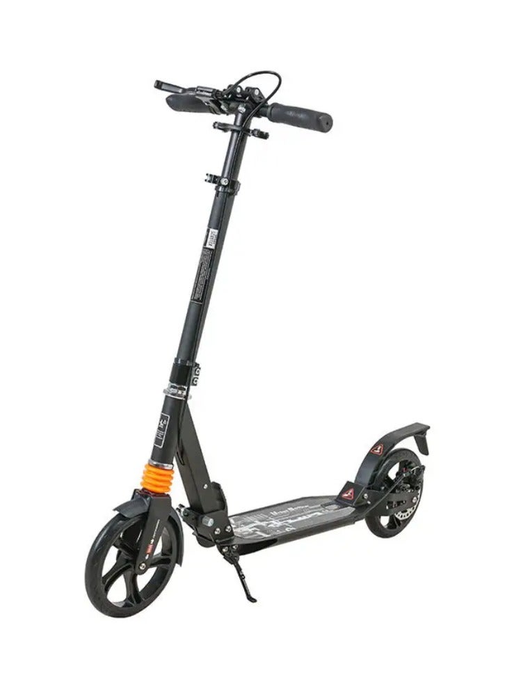 Half Aluminum Half Iron 2-Wheel Scooter with 200mm PU Wheels and Disc Brake-Assorted