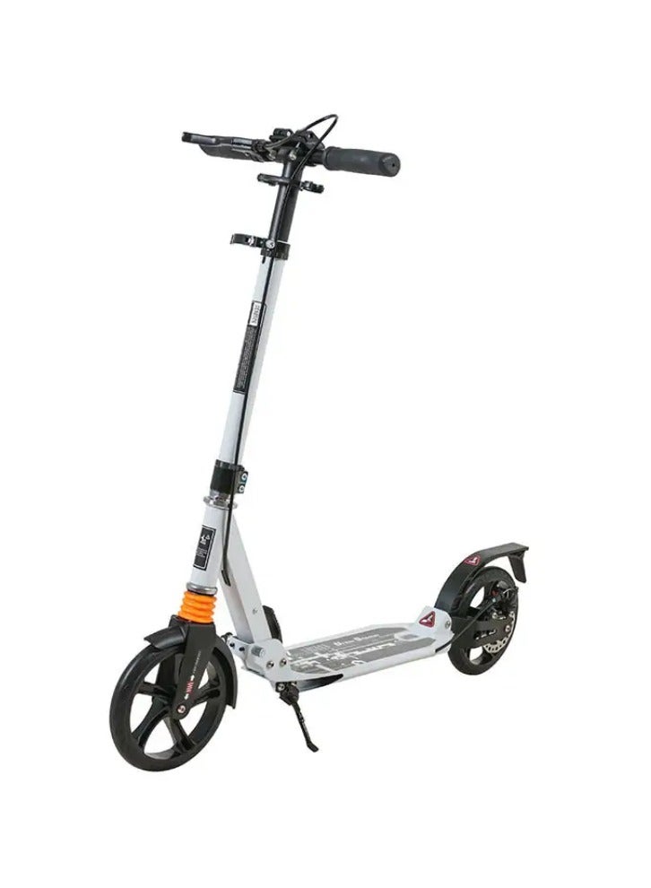 Half Aluminum Half Iron 2-Wheel Scooter with 200mm PU Wheels and Disc Brake-Assorted