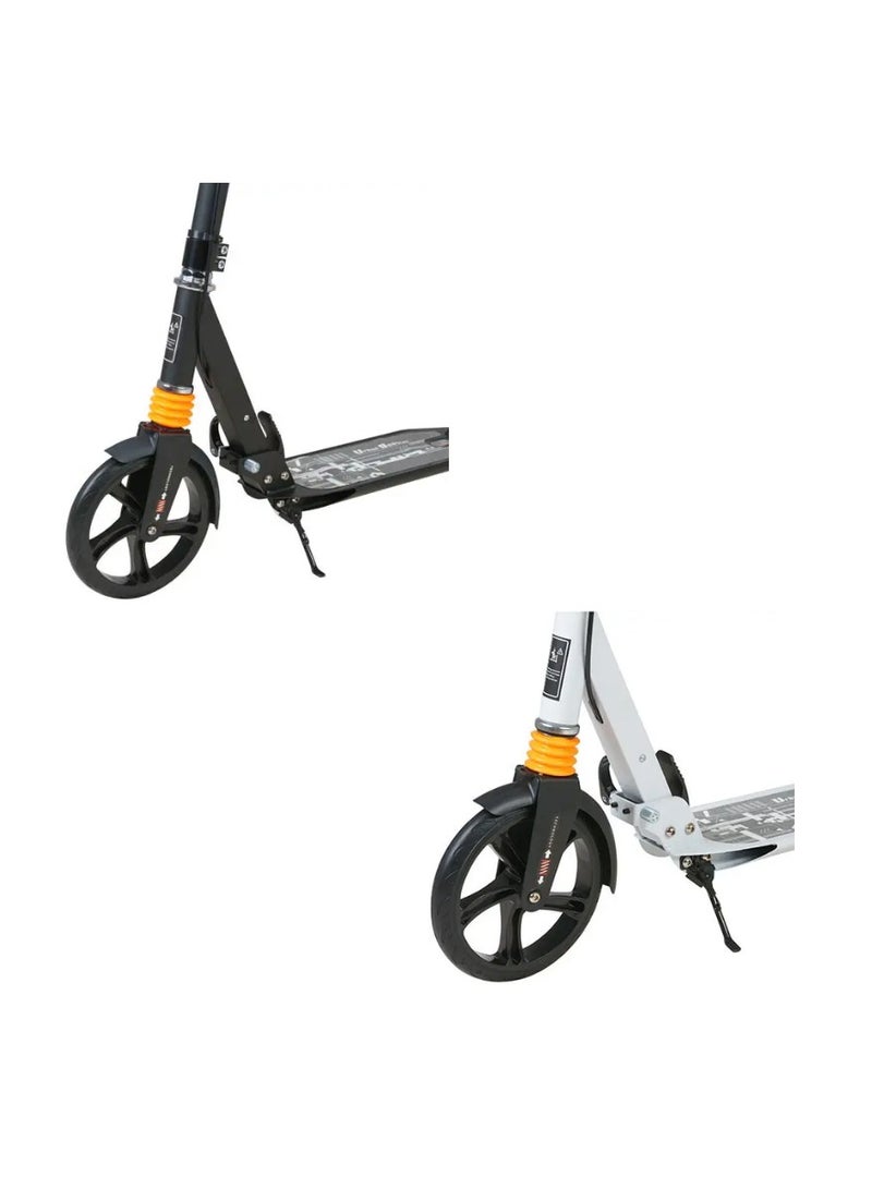 Half Aluminum Half Iron 2-Wheel Scooter with 200mm PU Wheels and Disc Brake-Assorted