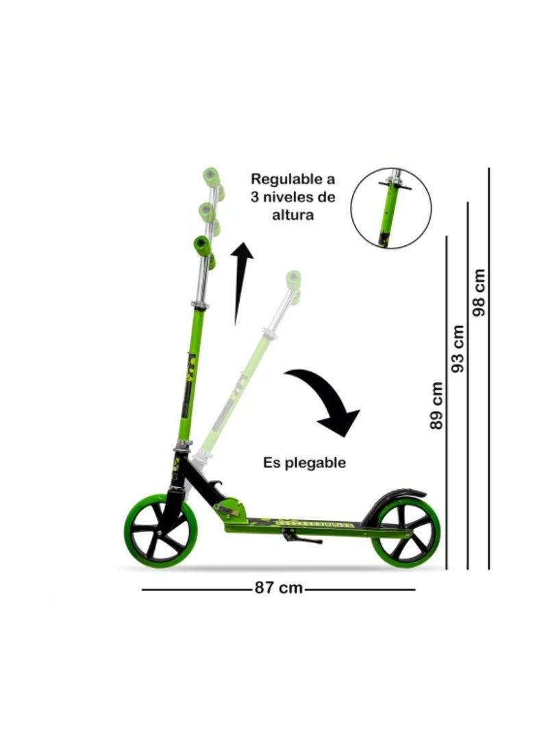 All Iron Narrow Plate Adult Scooter with 200mm PU Wheels-Assorted