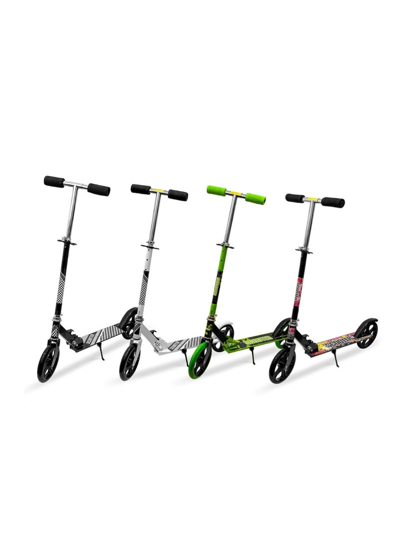 All Iron Narrow Plate Adult Scooter with 200mm PU Wheels-Assorted