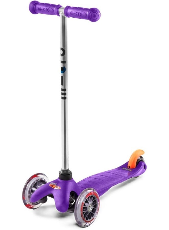 Micro Kickboard - Mini Original - Three Wheeled, Lean-to-Steer Swiss-Designed Micro Scooter for Toddlers & Children with Non-Marking Wheels for Ages 2-5 (Purple)