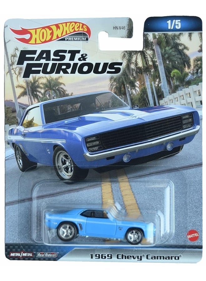 Hot Wheels 1969 Chevy Camaro, Fast & Furious 1/5 [Blue]