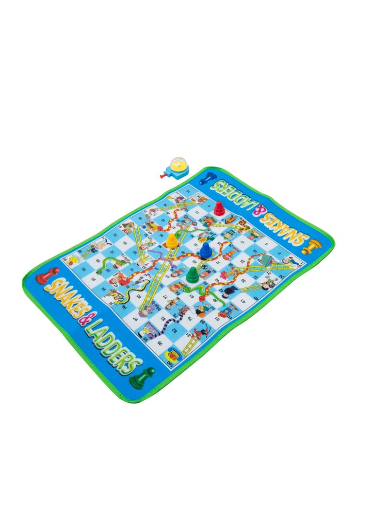 Snakes and Ladders - Giant Snakes and Ladders Floor Mat, Family Games for Adults and Kids, Board Games, Educational Gifts for Kids, Brain Games for Kids