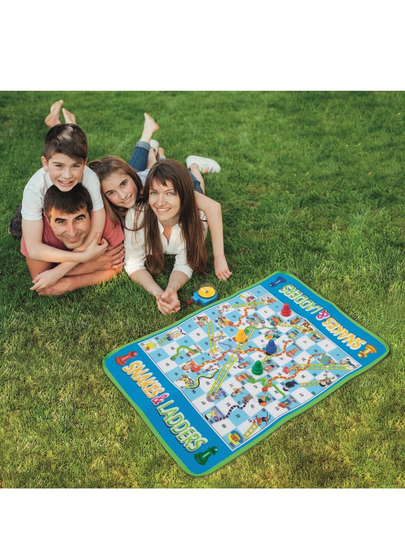 Snakes and Ladders - Giant Snakes and Ladders Floor Mat, Family Games for Adults and Kids, Board Games, Educational Gifts for Kids, Brain Games for Kids