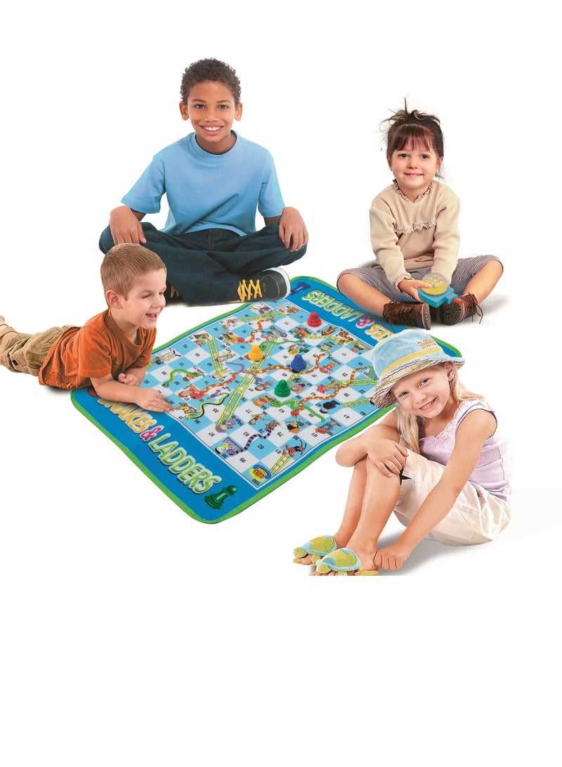 Snakes and Ladders - Giant Snakes and Ladders Floor Mat, Family Games for Adults and Kids, Board Games, Educational Gifts for Kids, Brain Games for Kids