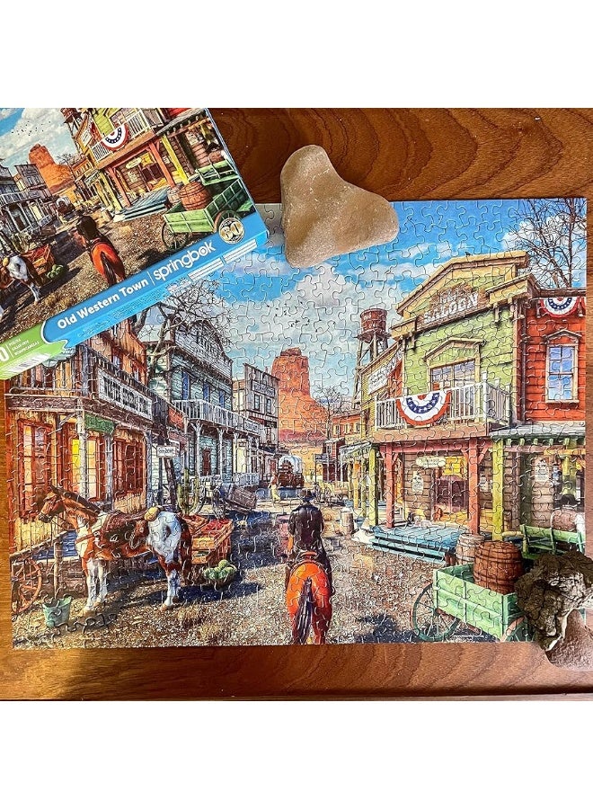 Springbok's 500 Piece Jigsaw Puzzle Old Western Town - Made in USA