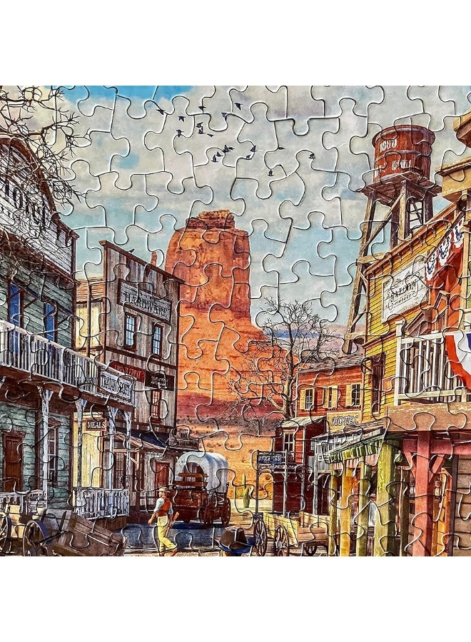 Springbok's 500 Piece Jigsaw Puzzle Old Western Town - Made in USA