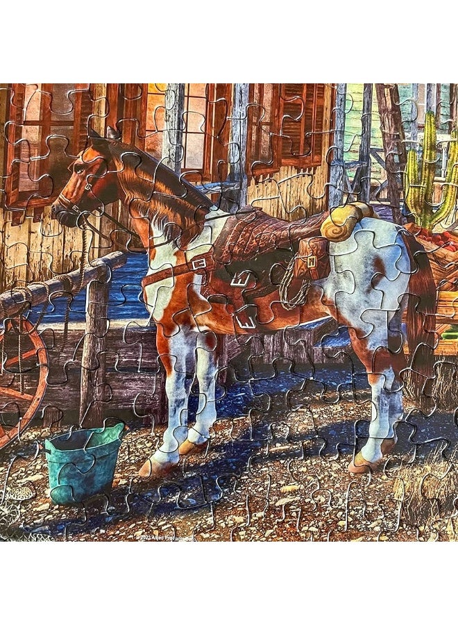 Springbok's 500 Piece Jigsaw Puzzle Old Western Town - Made in USA