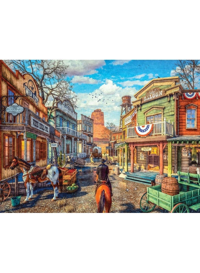 Springbok's 500 Piece Jigsaw Puzzle Old Western Town - Made in USA