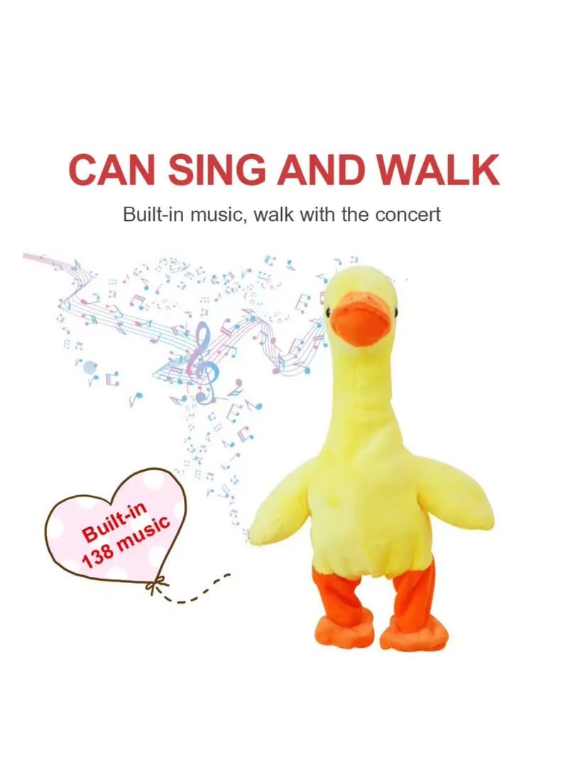 Dancing Singing Talking Cartoon Duck Plush Toy ,soft, cuddly toy  Made from soft, fabric materials, it's designed to be huggable and safe for kids.