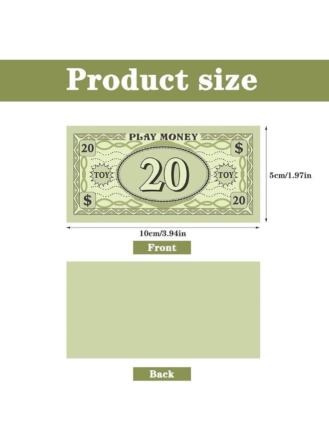 Sotiff 800 Pieces Replacement Play Money Set Prop Money Game Money Play Money for Kids Board Games 8 Denominations: $1000, 500, 100$, 50, 20, 10,$5, 1