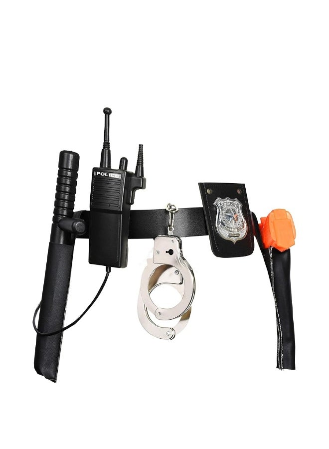 Ultimate All-In-One Police Accessory Role Play Set For Kids â€“ Includes Gun, handcuffs, police badge and More, Durable Plastic Construction, Police Force Halloween Accessories For Kids