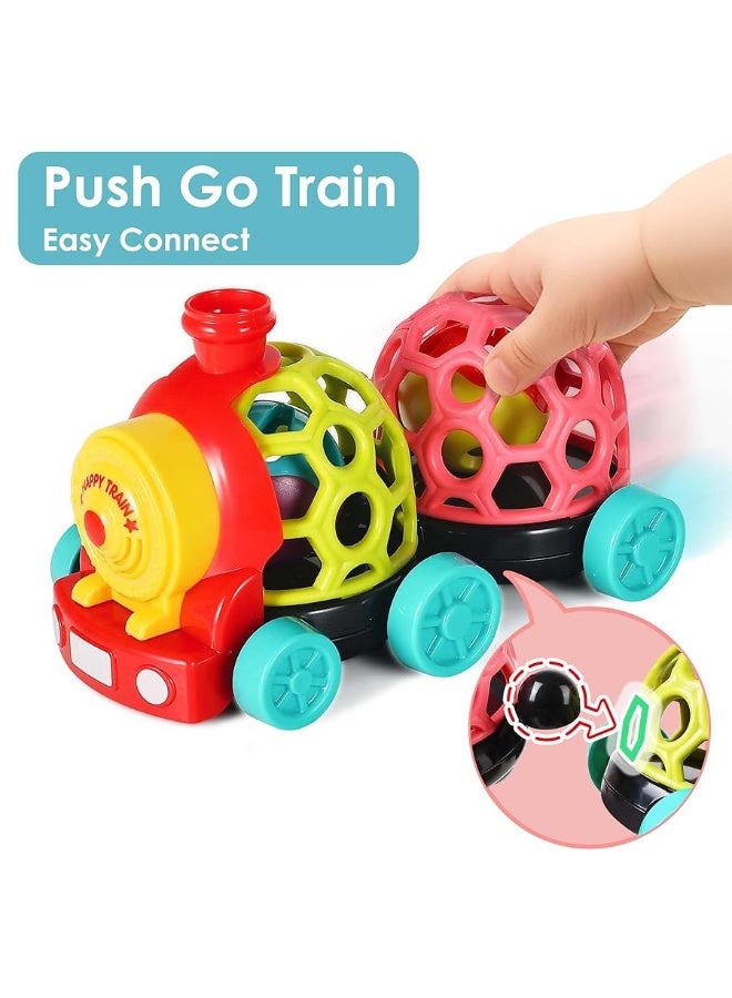 iPlay, iLearn Baby Toy Train, Infant Soft Cars for 6-12 Month Boy, Musical Push N Go Truck, Toddler Sensory Ball Rattle, Development Grasp Babies Birthday Gift 7 8 9 10 18 Month 1 2 Year Old Girl