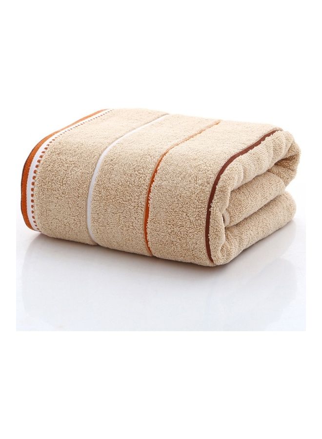 Large Pure Cotton Bath Towel Beige 70X140cm