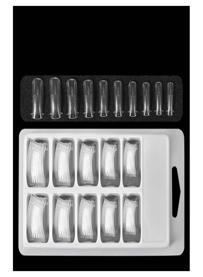 100 Piece Fake Nail Set Clear