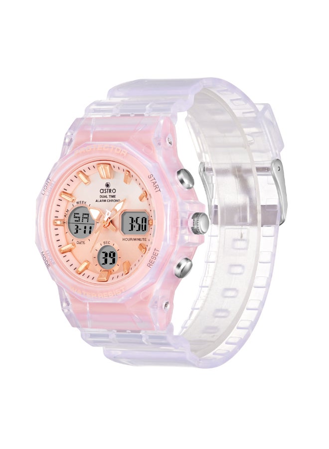 Kids Analog-Digital Rose Gold Dial Watch - A24805-PPWWK