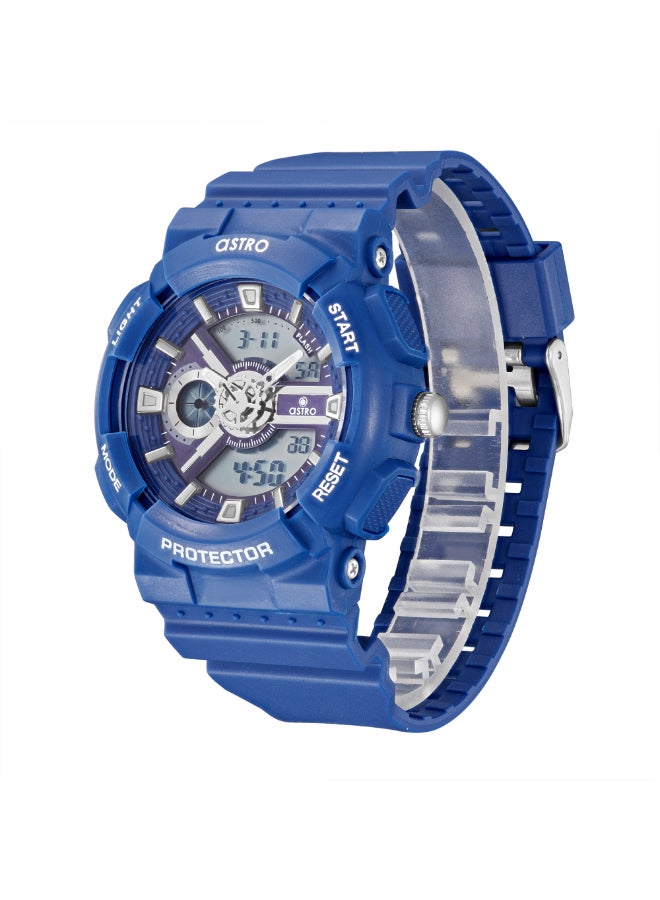 Kids Analog-Digital Dark Blue Dial Watch - A24807-PPNN