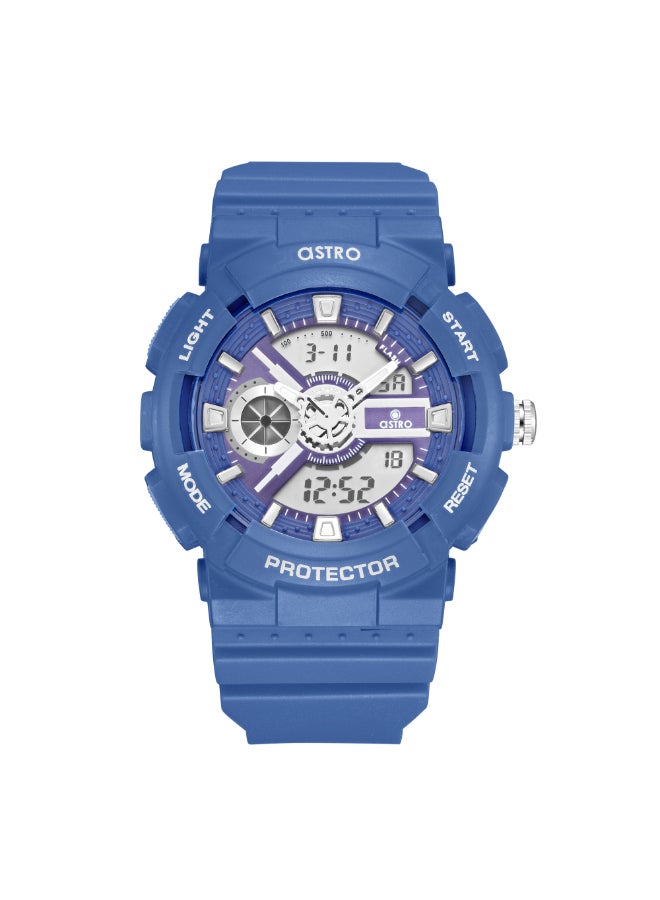 Kids Analog-Digital Dark Blue Dial Watch - A24807-PPNN