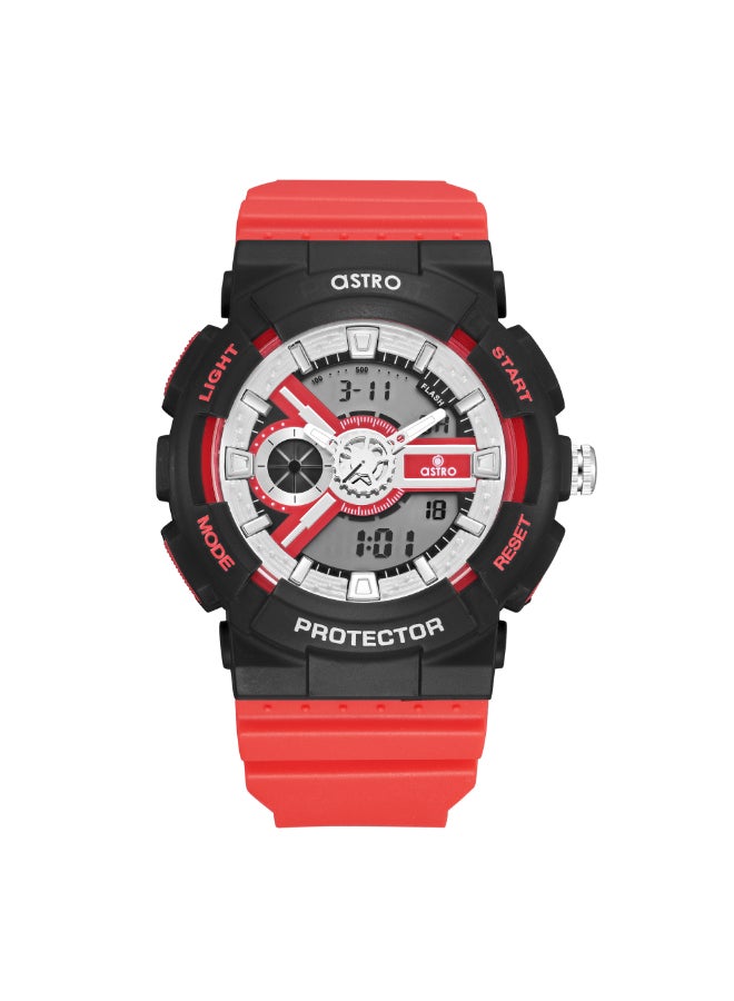 Kids Analog-Digital Red Dial Watch - A24807-PPRB