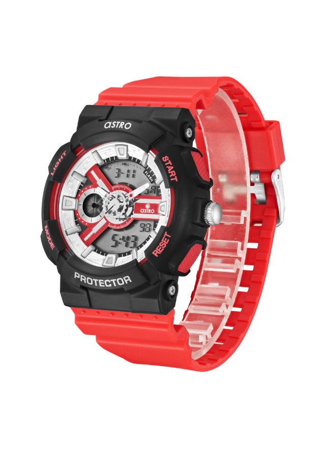 Kids Analog-Digital Red Dial Watch - A24807-PPRB