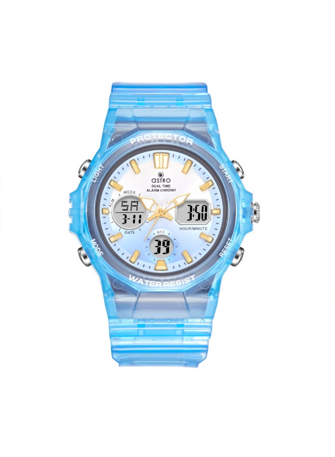 Kids Analog-Digital Light Blue Dial Watch - A24805-PPLL