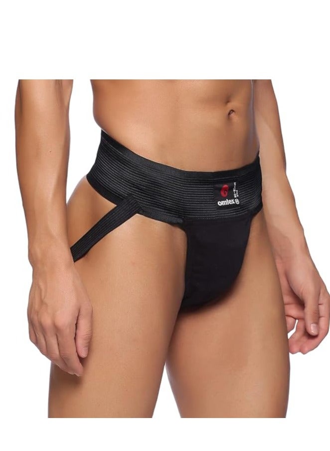 omtex Athletic Gym Cotton Stretchable Supporter Jockstraps with Cup Pocket, Ideal for Workout and Sports Quick Dry Moisture Wicking Underwear