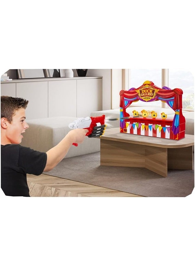 Merchant Ambassador Hamleys Duck Fairground Game Shooting Gallery Dart Included Toys for Kids Multiplayer Game Set for Kids Age 6 years +