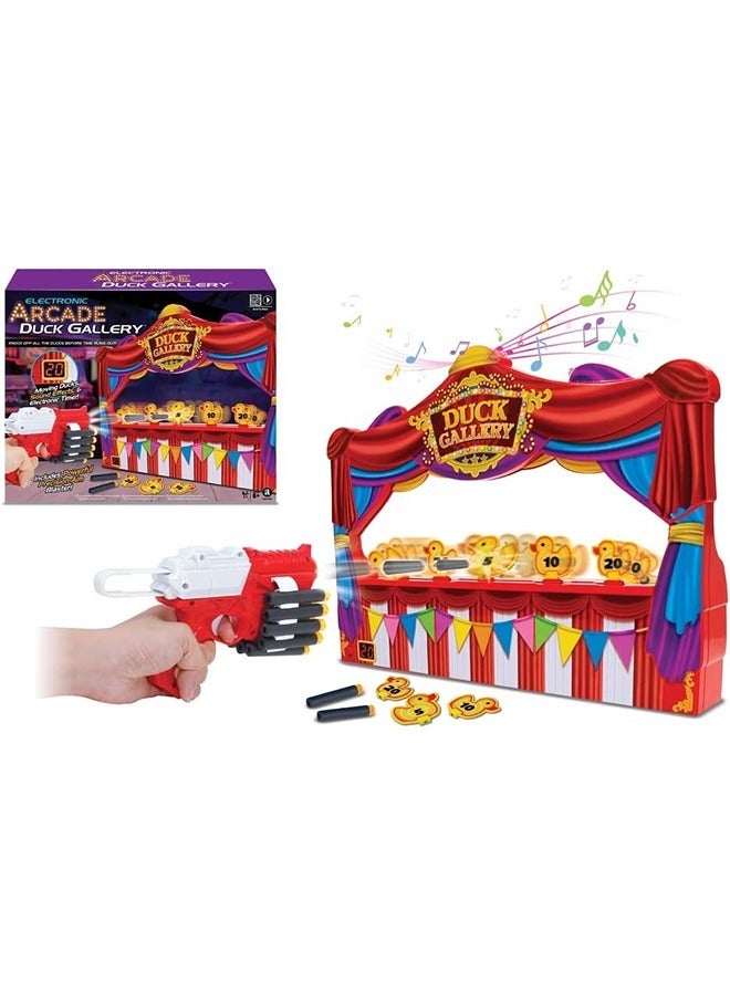 Merchant Ambassador Hamleys Duck Fairground Game Shooting Gallery Dart Included Toys for Kids Multiplayer Game Set for Kids Age 6 years +