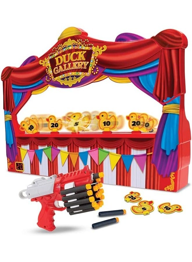 Merchant Ambassador Hamleys Duck Fairground Game Shooting Gallery Dart Included Toys for Kids Multiplayer Game Set for Kids Age 6 years +