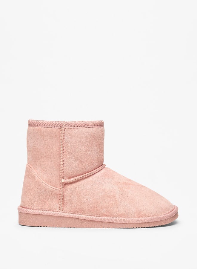 Girl's Solid High Cut Slip-On Boots