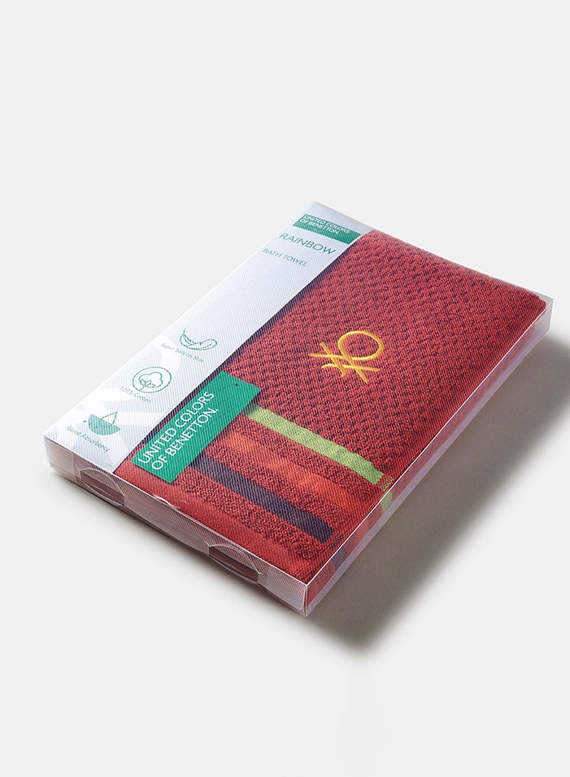 United Colors of Benetton Rainbow  Scarlet Red Bath Towel 450 GSM