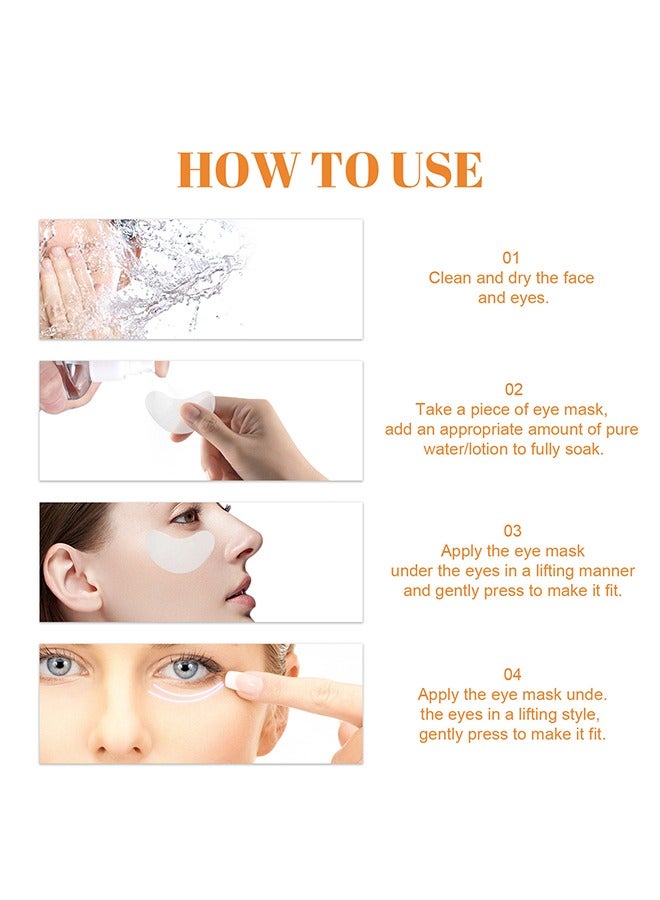 Highprime Collagen-Film Eye Mask, Water Soluble Formula, Fade Dark Circles And Eye Lines, Lift And Tighten Mask 10pcs