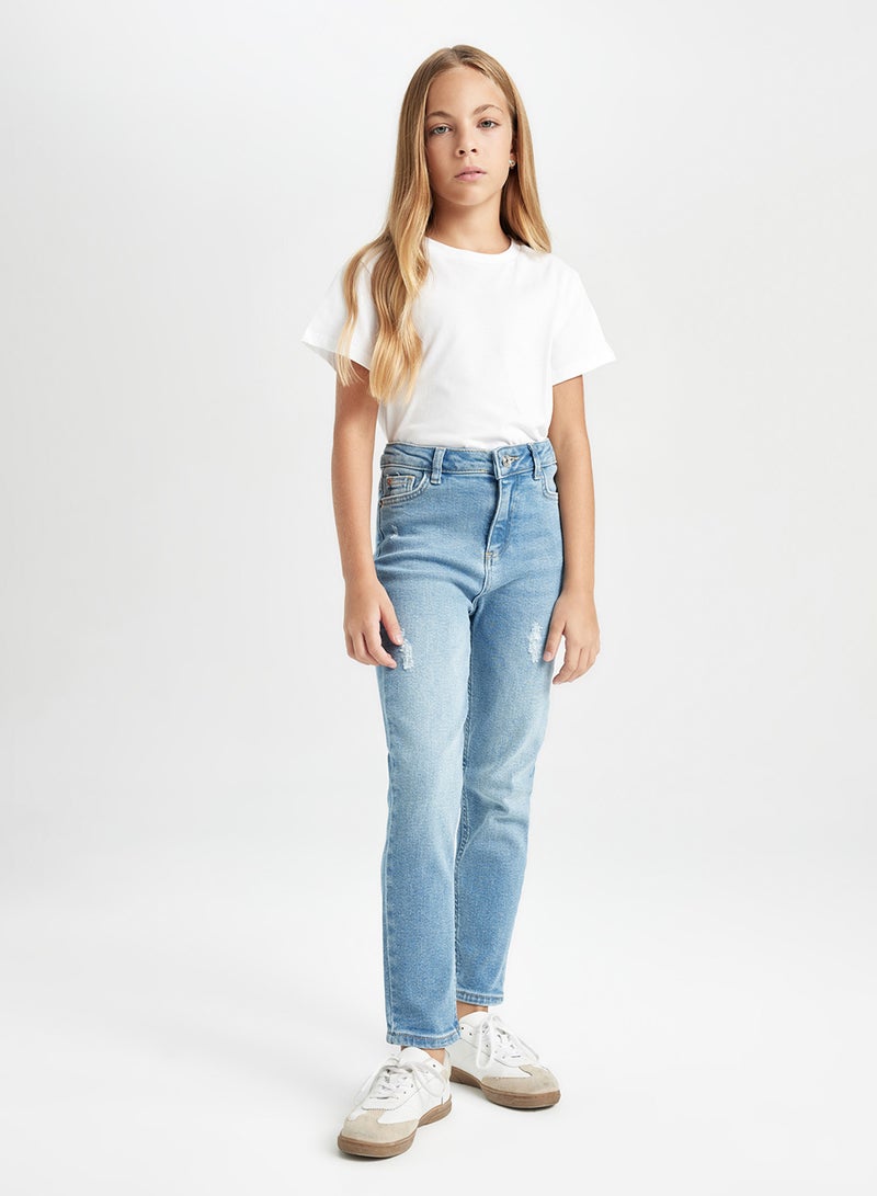 Skinny Fit Ripped Pocket Jean Pants