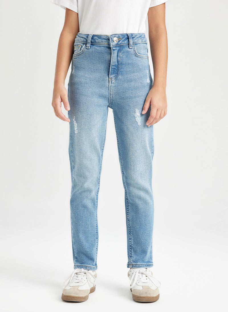 Skinny Fit Ripped Pocket Jean Pants