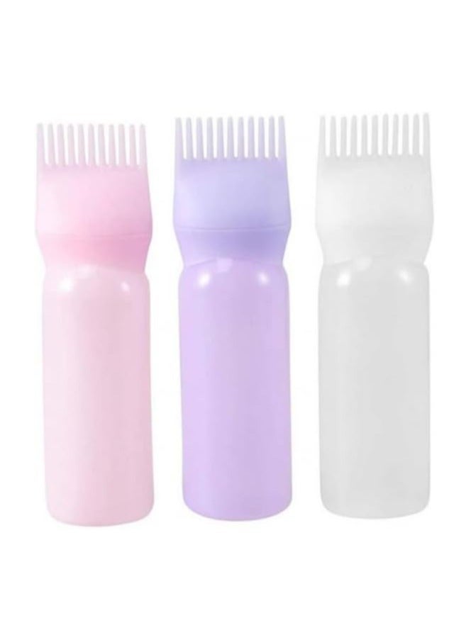 2 Piece Hair Dye Applicator Bottle With Brush Pink/Purple 17x4.5cm