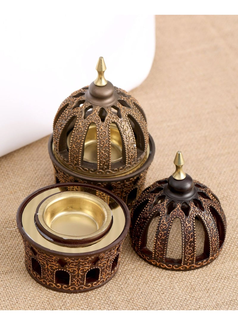 Charcoal Incense Burner & Bakhoor Burner Oud & Frankincense Resin Incense Burner For Weddings Birthdays Anniversaries Yoga Spa Aromatherapy & Home Decor